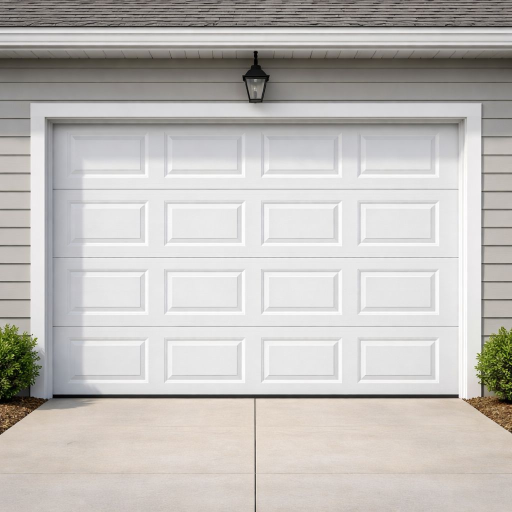 New garage door installation completed